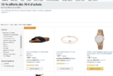 Amazon : 15% de réduction pour 70€ d&rsquo;achats sur une sélection d&rsquo;articles mode