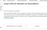 Produits Amazon Basics : 20% de réduction
