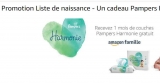 Pack de 140 couches offerts pour une liste de naissance créée : Amazon Prime