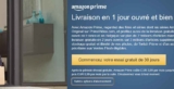 Abonnement AMAZON Prime à 3.99€ par mois  sans engagement – 1 mois gratuit