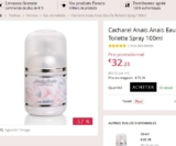 Super prix toujours pour l&rsquo;eau de toilette Anais Anais Cacharel 100ml à 32 euros