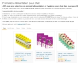 30 pourcent de réduction sur la nourriture pour chats chez amazon