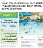 Abonnement annuel Aquaboulevard avec plus de 50% de remise . (99 euros )