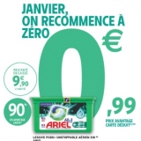Boite de Lessive Ariel Pod qui revient à 0.99€ chez Intermarché