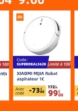L&rsquo;aspirateur robot XIAOMI MIJA 1C en vente flash à 99€ le 2 avril