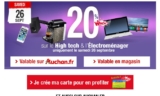 Promo Auchan high tech : 20 pourcent sur la carte de fidélité le 26 septembre
