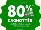 Bon plan café chez AUCHAN : 80% sur la carte de fidélité