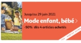 Auchan : 50% de réduction sur la mode enfant bébé !