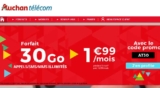 Forfait Mobile Auchan Telecom 30go à 1.99€ par mois pendant 6 mois