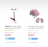 Super affaire trottinette qui revient à 9€ chez Auchan … ensemble de protection à 5€ !