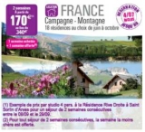 Locations à la montagne , campagne  : 2 semaines pour le prix d&rsquo;une cet été sur auchan voyage …  il reste des dispos