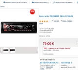Auto radio – cd usb Pioneer à 79.9 euros mais 100% remboursé en bons d&rsquo;achats