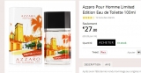 Eau de toilette hommes Azzaro Limited 100ml à moins de 26 euros