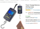 Super prix : 2.41 euros port inclus la balance pese bagage