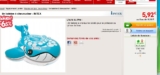 Piscine : baleine gonflable en solde à moins de 6 euros