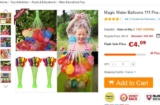 4 € le kit pour faire des batailles de ballons remplis d&rsquo;eau …(avec remplissage ultra rapide)
