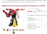 solde jouet : personnage power ranger megaforce à 20 euros au lieu du double voire plus..