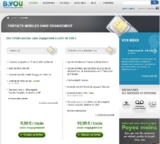 B and you .. forfaits mobiles à 9.90 euros pour 2 heures  et illimité à 19.90 euros