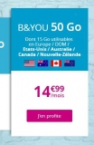 14,99€ par mois à vie le forfait BANDYOU 50go ( 15go  UE, Usa , Canada…)