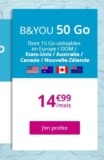 14,99€ par mois à vie le forfait BANDYOU 50go ( 15go  UE, Usa , Canada…)