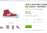 Bon plan baskets: 10.58 euros les chaussures montantes jack and jones