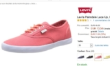 Baskets toiles roses Levi&rsquo;s pour femmes à 13.5 euros .. pas chères