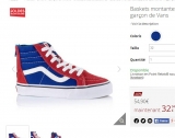 Bon plan chaussures enfants  : 26 euros les vans montantes en partie en cuir