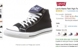 Baskets levi’s montantes femmes pas chères à moins de 17 euros