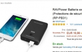 Bon plan batterie autonome ravpower 7800mah à 16.99
