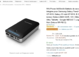 Batterie autonome puissante pas chere : 14.99 euros la batterie 8400mah