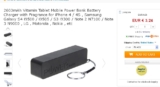 Batterie autonome 2600 mah pas chère à 3.24 euros port inclus
