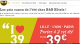 Promo B&B hotels : la nuit à 39€ pour deux à Paris Lille Lyon durant l&rsquo;été
