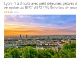 Bonne affaire séjour à Lyon avec 59 euros la nuit en hotel 4 etoiles best western