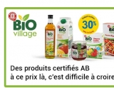 Promo  Leclerc : 30% en ticket sur les produits BIO VILLAGE