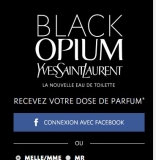 Gratuit : échantillon parfum Yves saint laurent Black Opium
