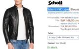 Blouson en cuir Schott NYC Lcjoe à 168€