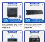 Bon plan centrale d’energie mobile Bluetti neuves et reconditionnées pas chères avec code promo
