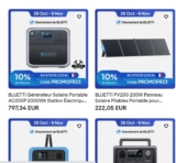 Bon plan centrale d&rsquo;energie mobile Bluetti neuves et reconditionnées pas chères avec code promo