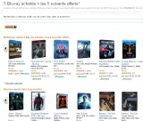 Bon plan blu ray : 10 pour le prix de 5 chez amazon