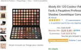 Maquillage : 6€ la palette de 120 fards à paupieres , 12.5€ le seche ongles rapide