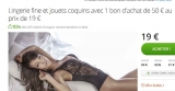 Bon plan lingerie coquine et accessoires avec des bons d’achats avec plus de 50% de réduction