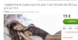 Bon plan lingerie coquine et accessoires avec des bons d&rsquo;achats avec plus de 50% de réduction