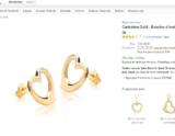 25 euros les petites boucles d&rsquo;oreilles en or en forme de coeur