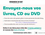 Donnez vos livres , cd , dvd et creez des emplois solidaires et recuperez des bons d’achats