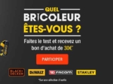 Bricolage: 30€ de réduction sur des outils Black&Decker , Facom , Stanley .. super affaire