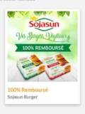 Gratuit :  un Burger Vegetal Sojasun 100% remboursé