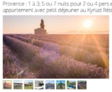 Vacances : studio avec petits dejeuner en provence à 49€ pour deux personnes la nuit  …