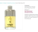 PARFUM POUR HOMMES PAS CHER : Cacharel 50ml à 23€ ( 60 dans les grandes parfumeries)