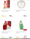 Bon prix parfums cacharel: 20 euros Eden, Amor Amor et Noa en vapo30ml