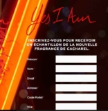 Gratuit :  Echantillon de parfum Cacharel Yes I AM